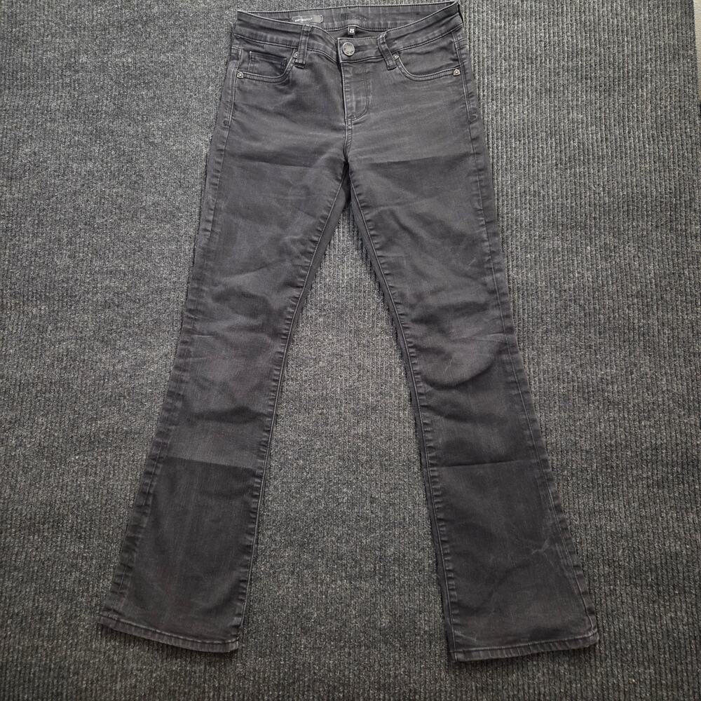 KUT Faded Black Bootcut Jeans Low Mid Rise Size 2